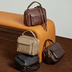 Vegetable-Tanned Leather Boston Bag