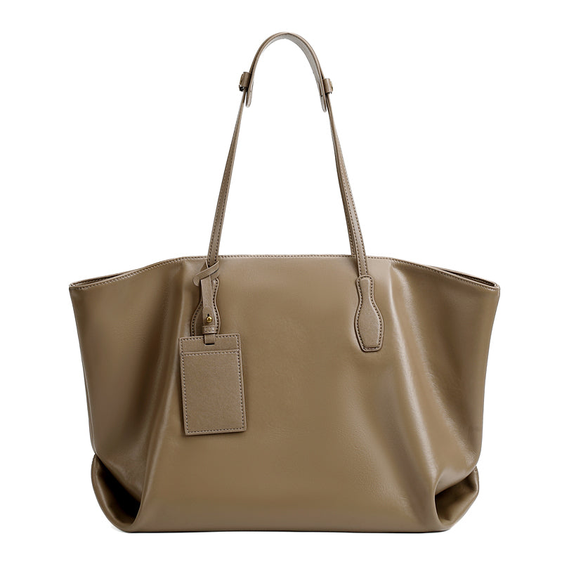 Vegetable-Tanned Leather Tote Bag