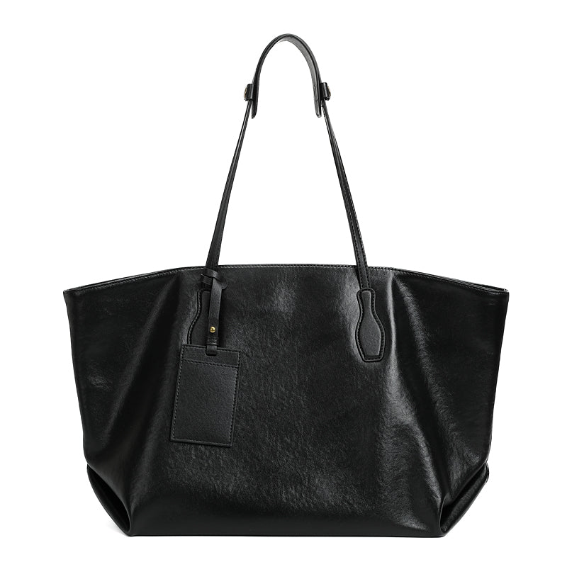 Vegetable-Tanned Leather Tote Bag