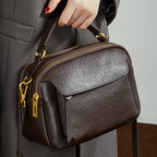 Vegetable-Tanned Leather Boston Bag