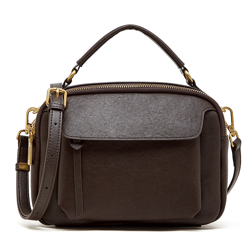 Vegetable-Tanned Leather Boston Bag