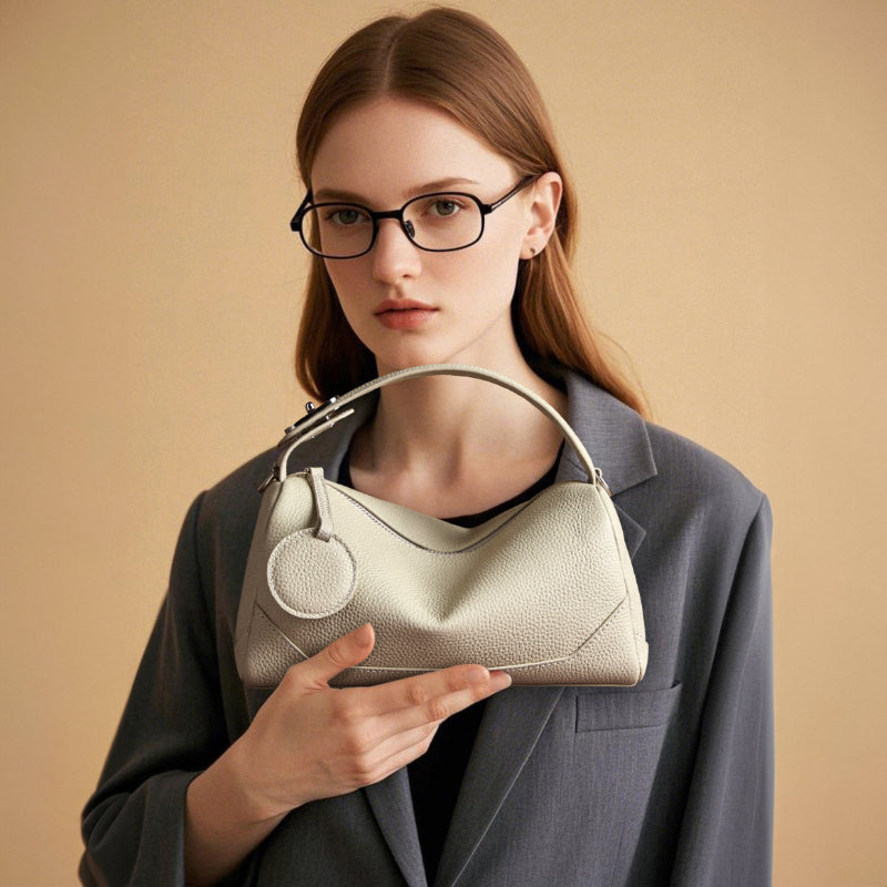 Togo Calfskin Boston Satchel Crossbody Bag