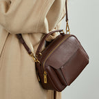 Vegetable-Tanned Leather Boston Bag