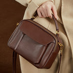 Vegetable-Tanned Leather Boston Bag