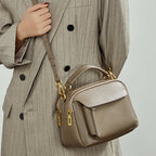 Vegetable-Tanned Leather Boston Bag
