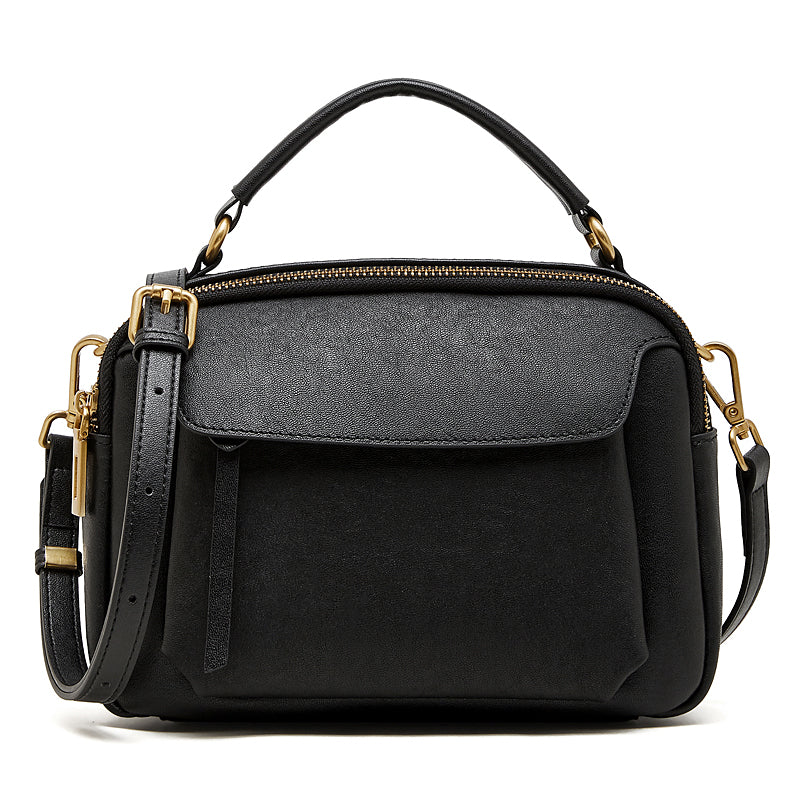 Vegetable-Tanned Leather Boston Bag