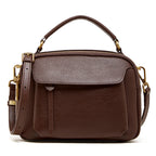 Vegetable-Tanned Leather Boston Bag