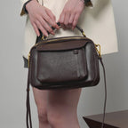 Vegetable-Tanned Leather Boston Bag
